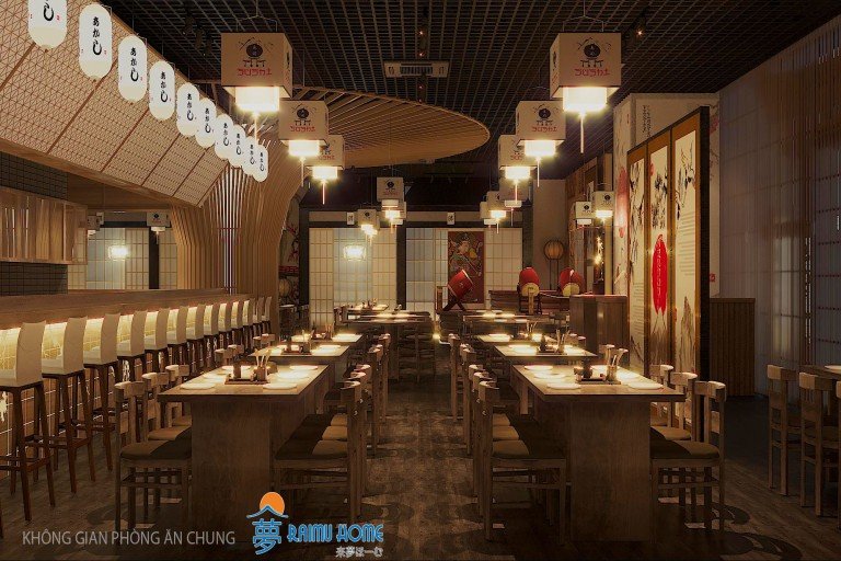 Sức hấp dẫn của các thiết kế nhà hàng phong cách Nhật Bản hiện nay
