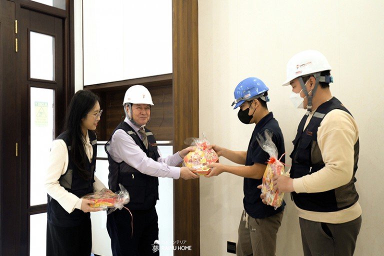 Raimu Home mang Tết đến công trình nhà phố 4 tầng tại Vinhomes Ocean Park