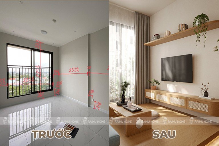 Hô biến căn chung cư Picity High Park Quận 12 từ 57m2 thành 75m2