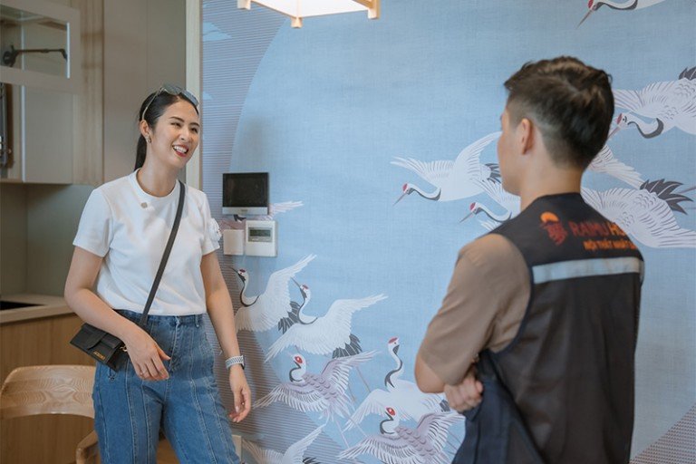 HOA HẬU NGỌC HÂN CHỐT ĐƠN RAIMU HOME THIẾT KẾ - THI CÔNG NỘI THẤT CHO CĂN HỘ TẠI SWAN LAKE ONSEN ECOPARK