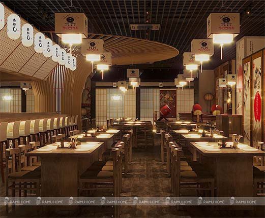 Thiết kế - thi công nhà hàng phong cách Nhật